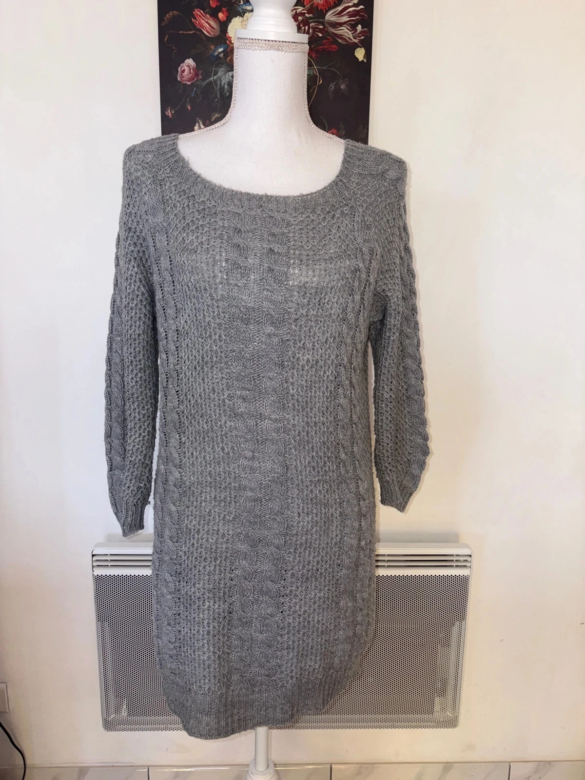 Robe pull grise Vanille & chocolat taille S / 36